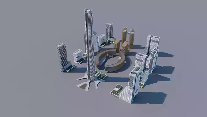 New Capital of Egypt the Central Business District 3D model
