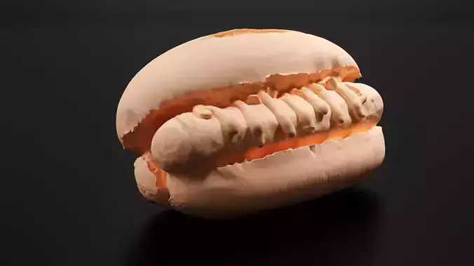 Hot Dog Low-poly 3D model 7