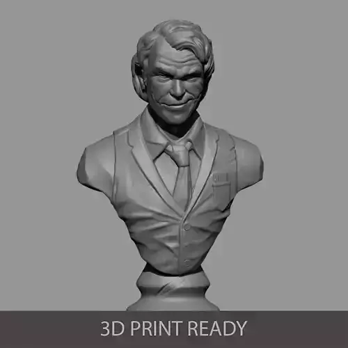 Joker bust of man