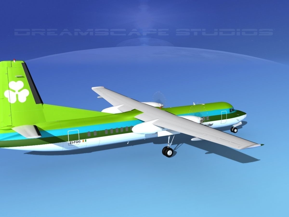 Fokker F-60 Aer Lingus 3D model_5