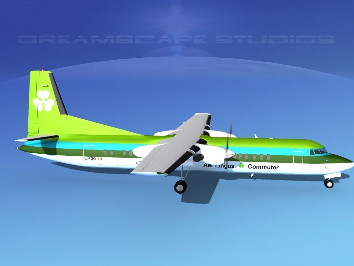 Fokker F-60 Aer Lingus 3D model_4