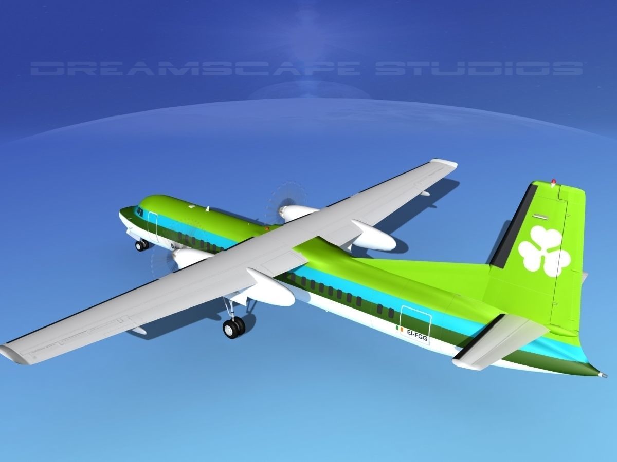 Fokker F-60 Aer Lingus 3D model_8