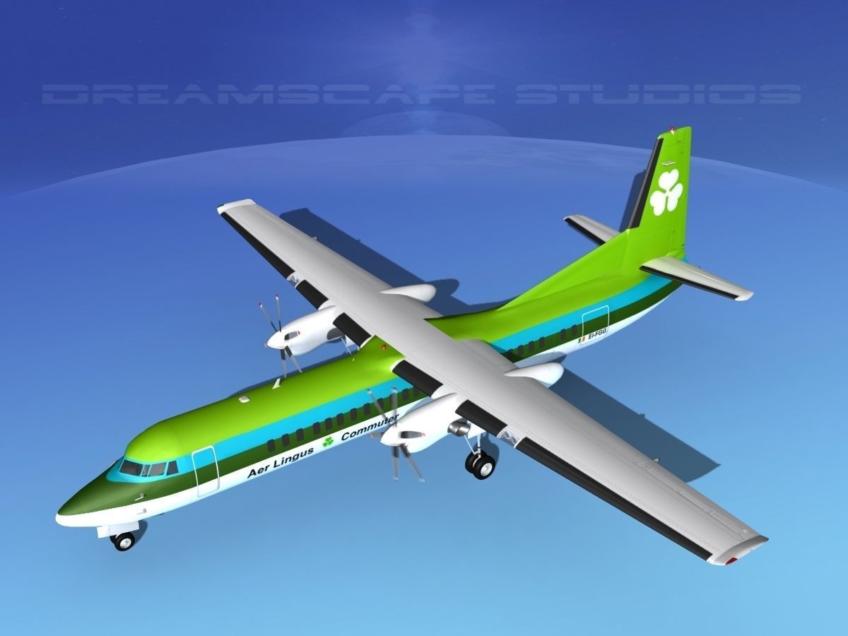 Fokker F-60 Aer Lingus 3D model_10