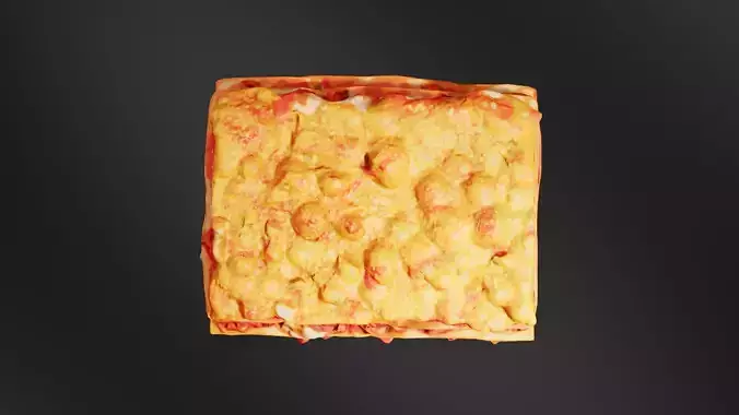 lasagna Low-poly 3D model 6