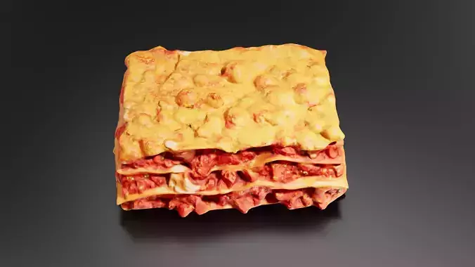 lasagna Low-poly 3D model 4