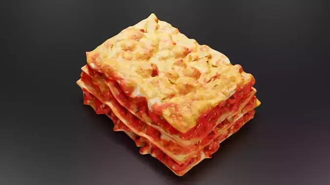 lasagna Low-poly 3D model 5