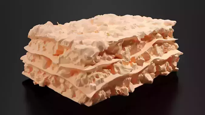 lasagna Low-poly 3D model 7