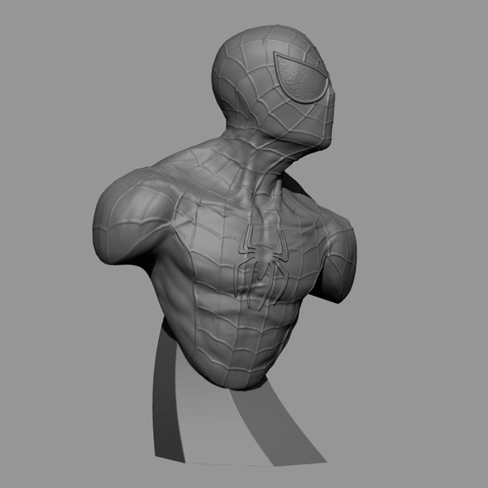 Spider-man spider man bust ready 3D print model_4