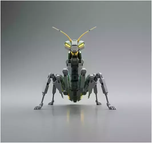 Futuristic Robotic Mantis Sci-Fi Insect Mech 3D Model Game 3D model