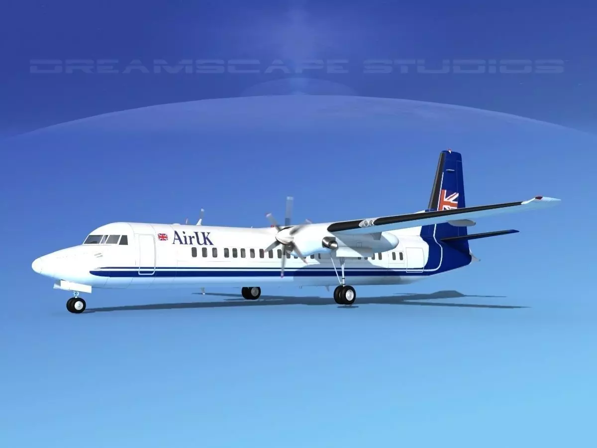 Fokker F-60 Air UK 2 3D model