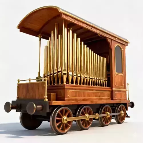 Grand Harmony Organ Wagon 3D Model