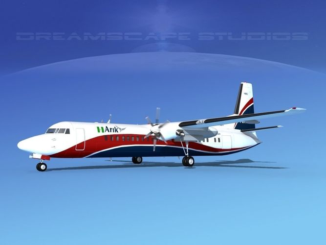 Fokker F-60 Arik Air 3D model