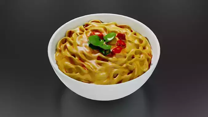 pasta bowl Low-poly 3D model 5