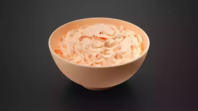 pasta bowl Low-poly 3D model 7