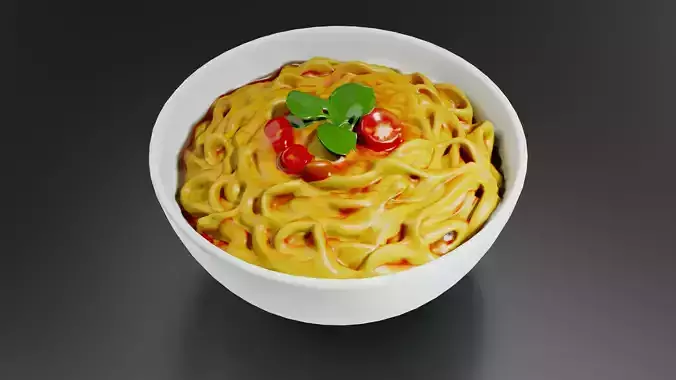 pasta bowl Low-poly 3D model 4