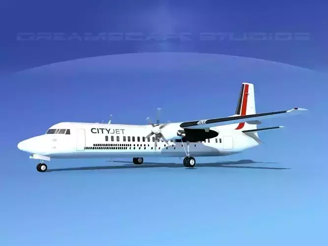 Fokker F-60 CityJet 3D model