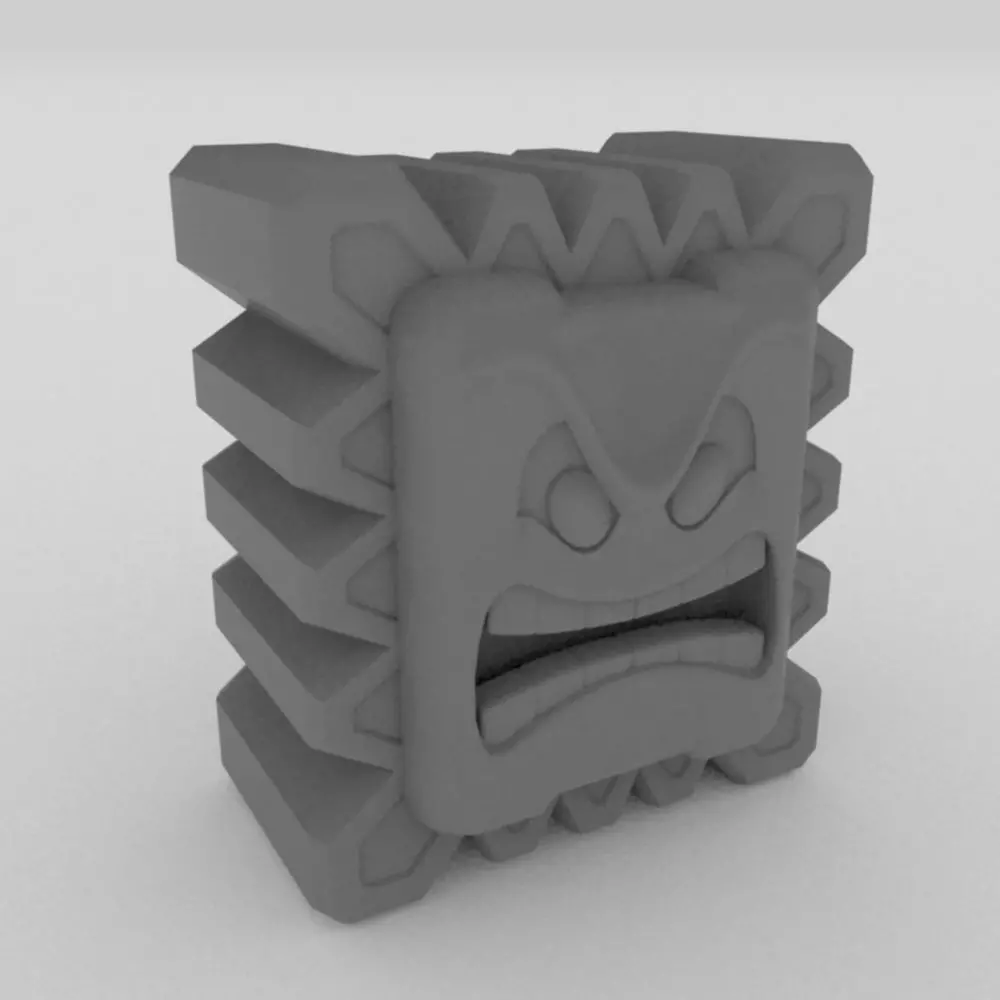 Thwomp Super mario bros 3D print model_0