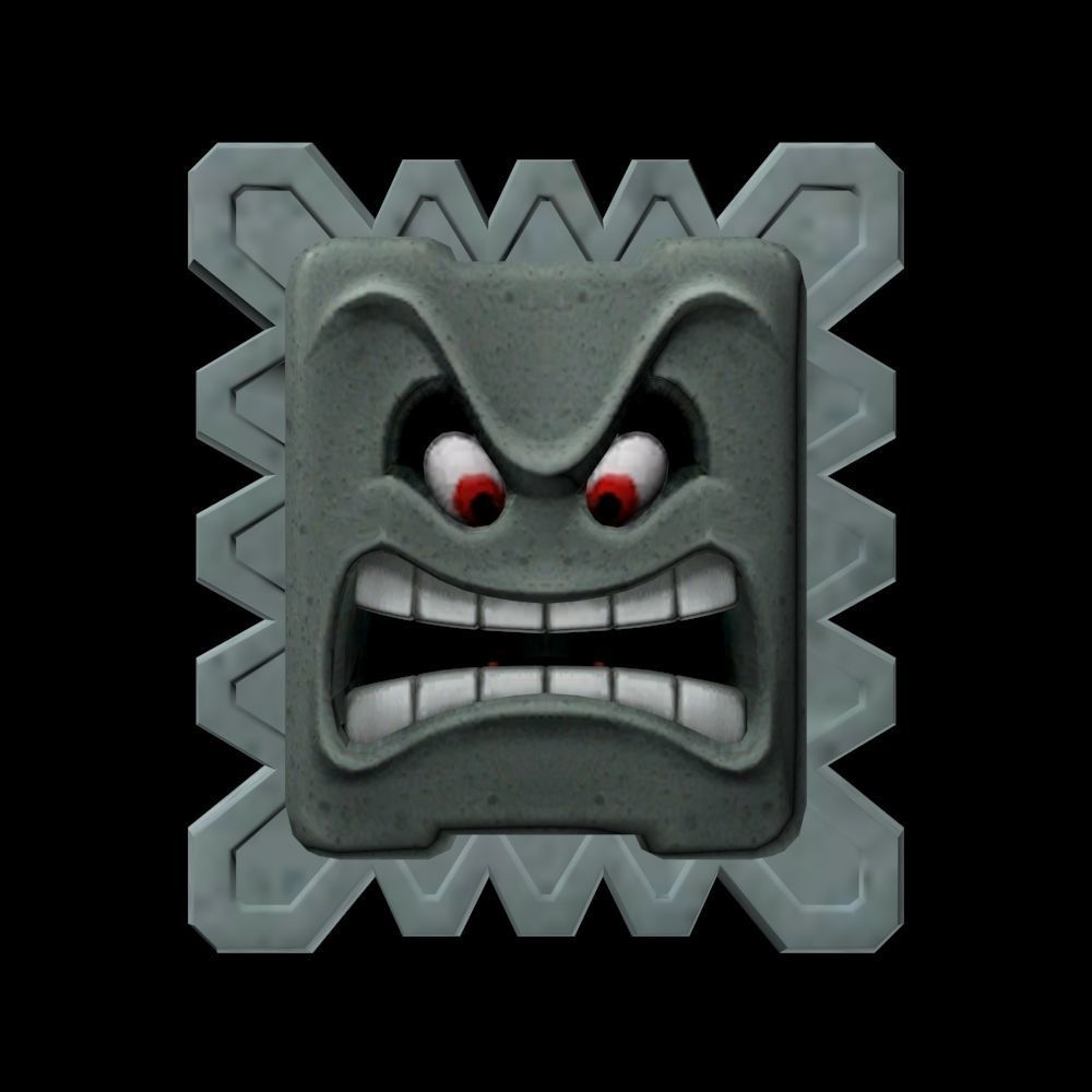 Thwomp Super mario bros 3D print model_2