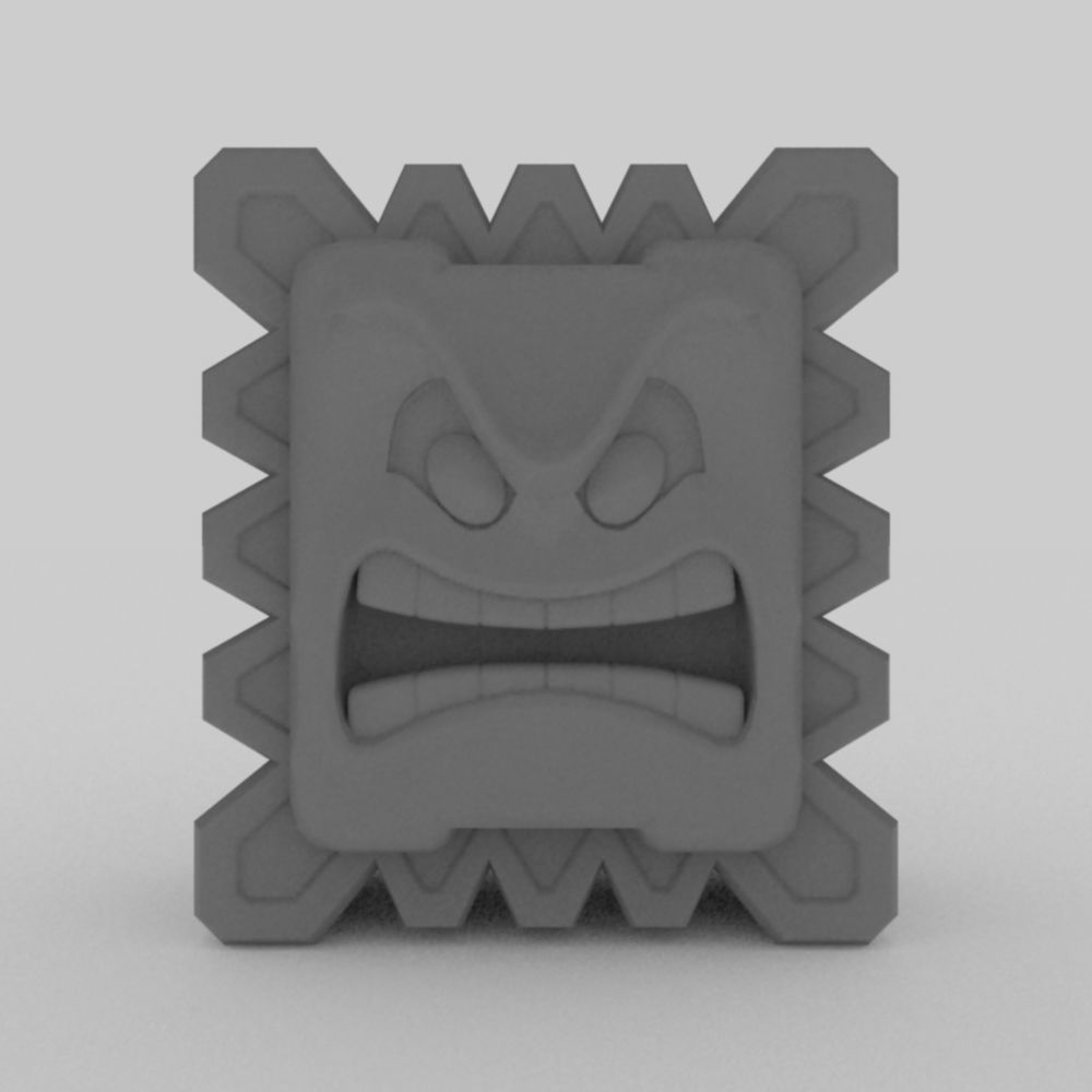 Thwomp Super mario bros 3D print model_1