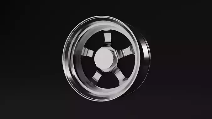 American Racing VF501 Car Rim Low-poly 3D model 5