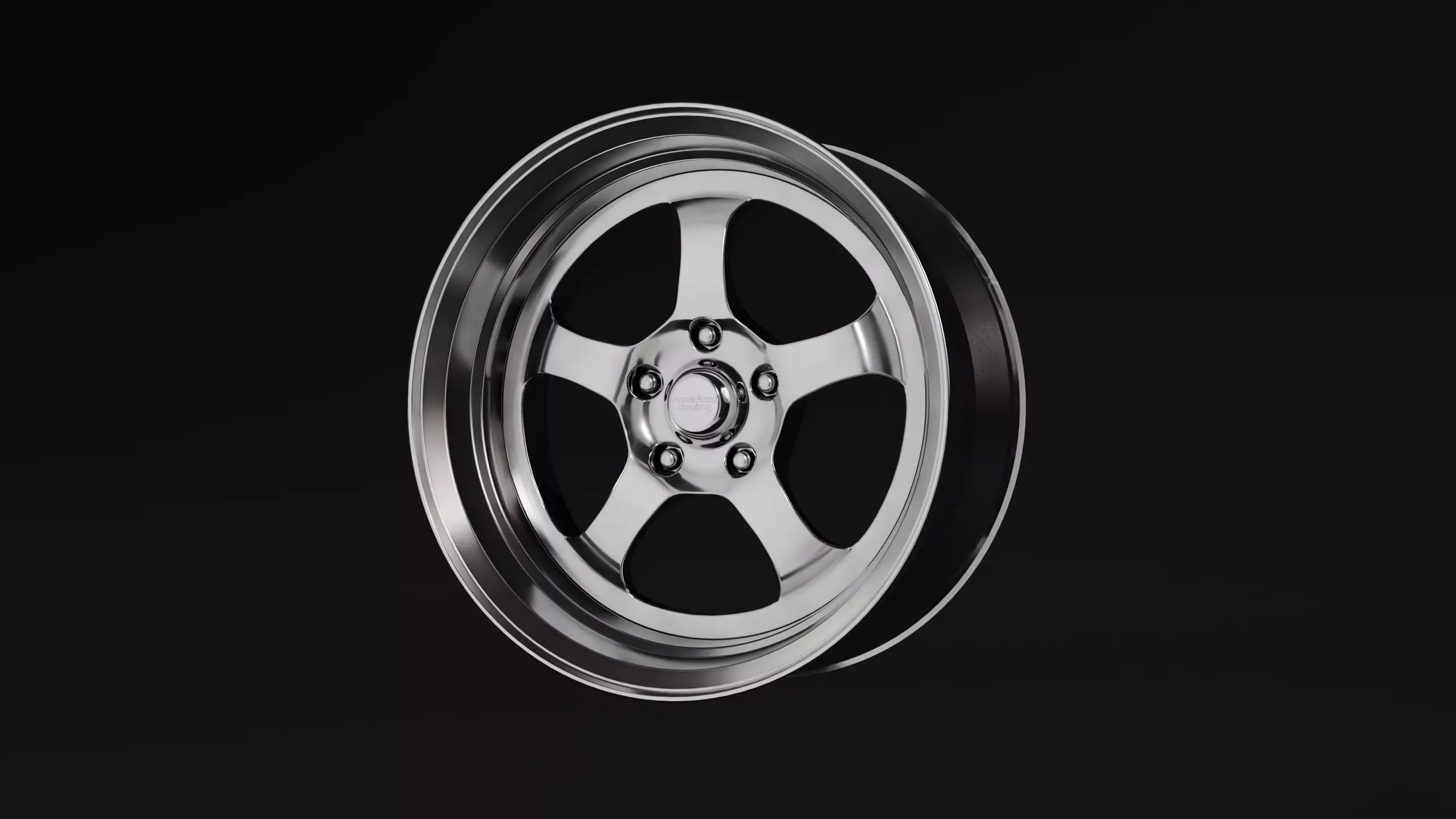 American Racing VF501 Car Rim Low-poly 3D model