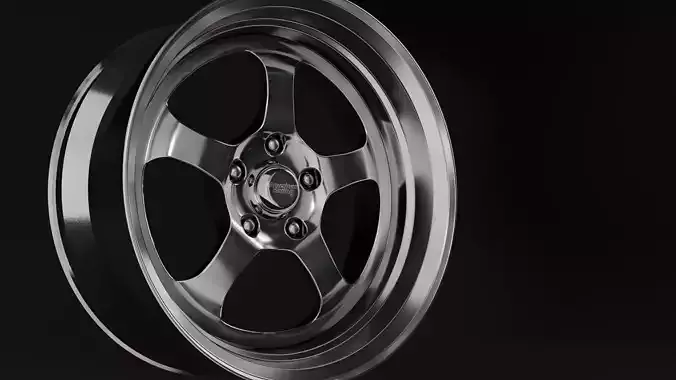 American Racing VF501 Car Rim Low-poly 3D model 3