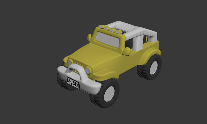 Jeep Wrangler Rubicon 3D print model