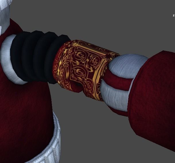 Santa robot1 Low-poly 3D model_6