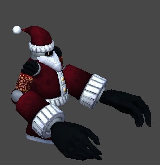 Santa robot1 Low-poly 3D model_7