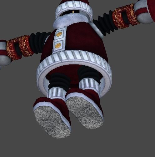Santa robot1 Low-poly 3D model_5