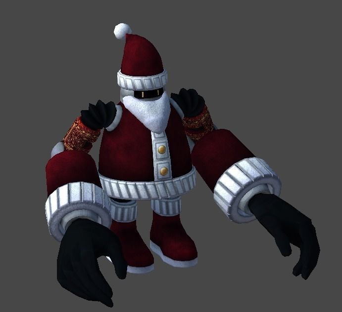 Santa robot1 Low-poly 3D model_0