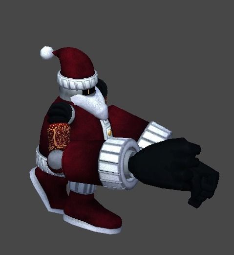 Santa robot1 Low-poly 3D model_8