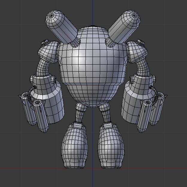 Battle Bot  Low-poly 3D model_23