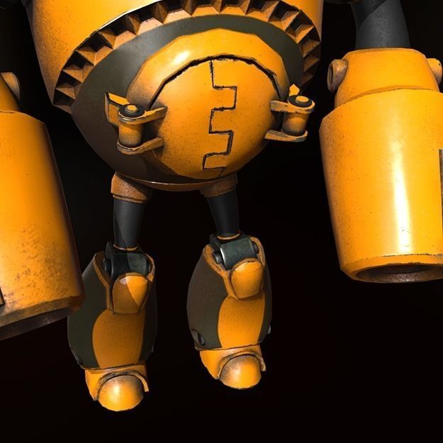 Battle Bot  Low-poly 3D model_16