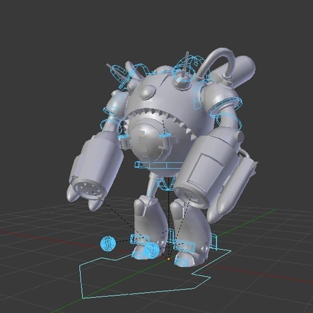 Battle Bot  Low-poly 3D model_21