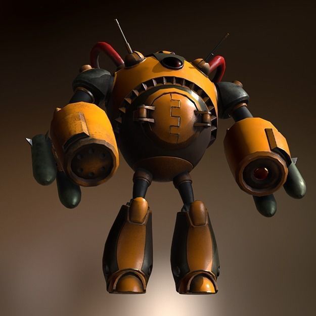 Battle Bot  Low-poly 3D model_2