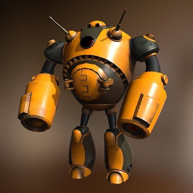 Battle Bot  Low-poly 3D model_13