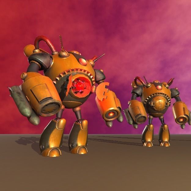 Battle Bot  Low-poly 3D model_17