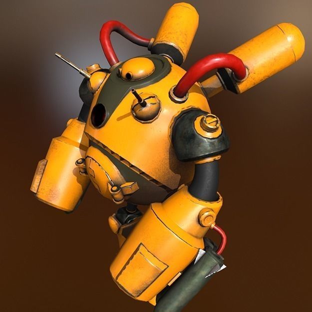 Battle Bot  Low-poly 3D model_10