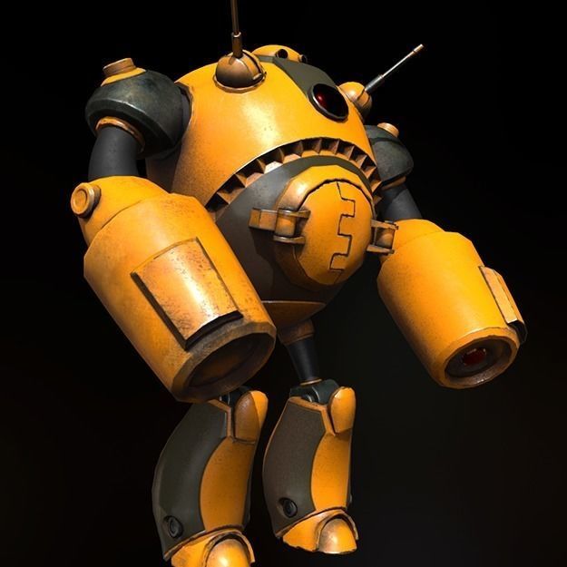 Battle Bot  Low-poly 3D model_15