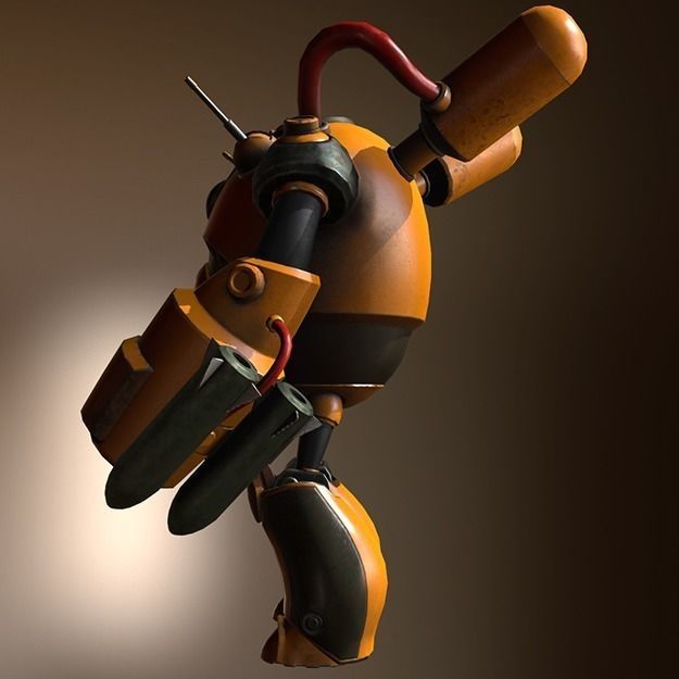 Battle Bot  Low-poly 3D model_9