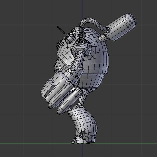 Battle Bot  Low-poly 3D model_20