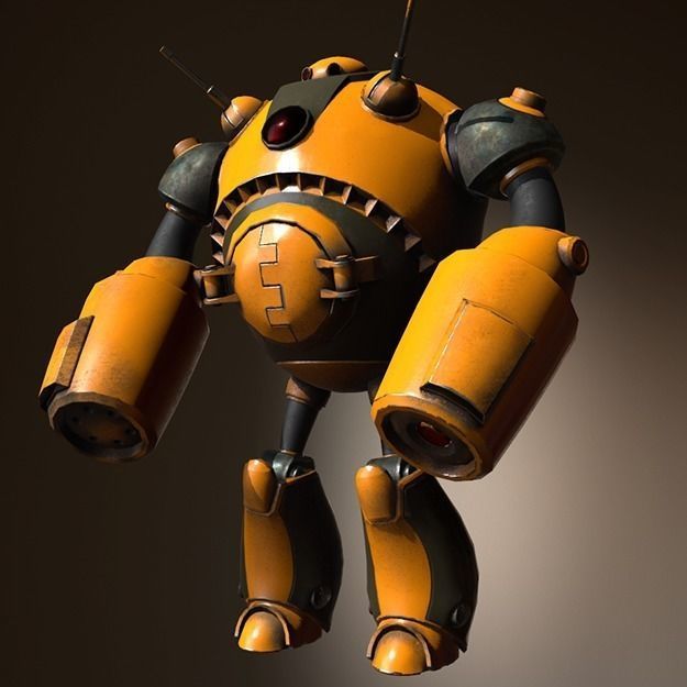 Battle Bot  Low-poly 3D model_12