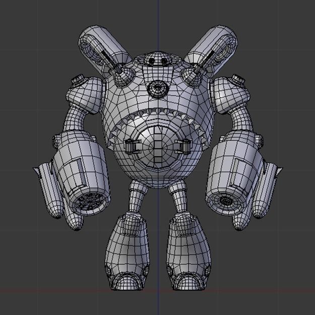 Battle Bot  Low-poly 3D model_24