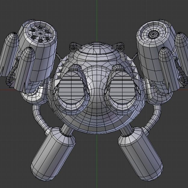 Battle Bot  Low-poly 3D model_22