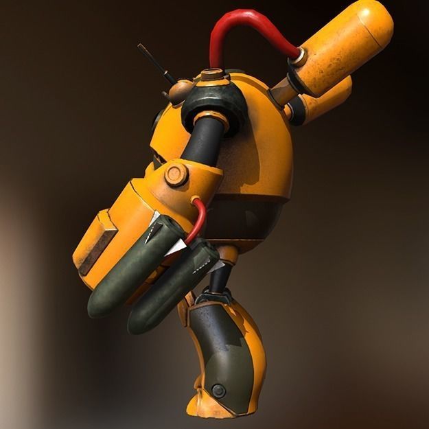 Battle Bot  Low-poly 3D model_6
