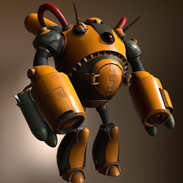 Battle Bot  Low-poly 3D model_5