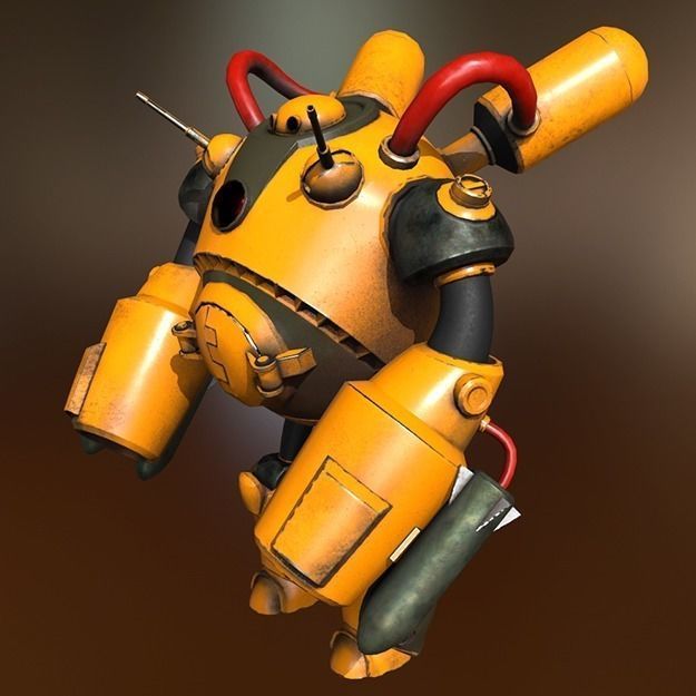 Battle Bot  Low-poly 3D model_8