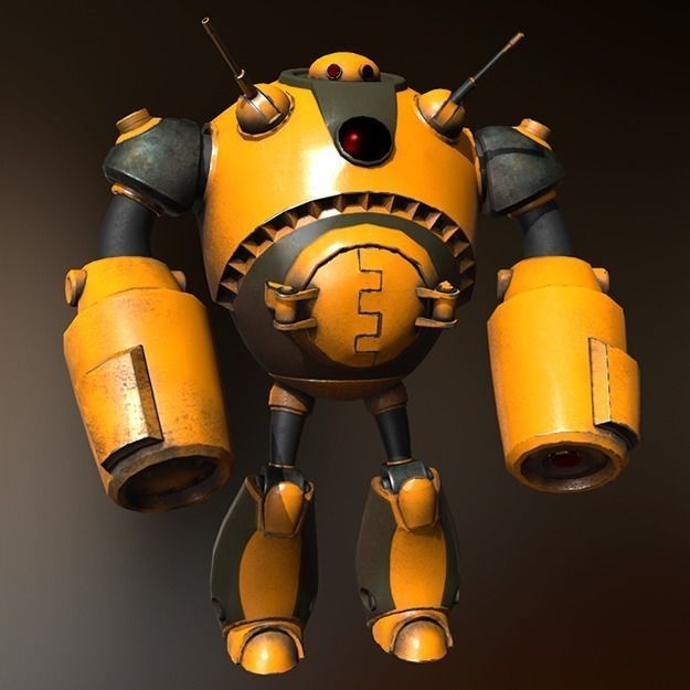 Battle Bot  Low-poly 3D model_14