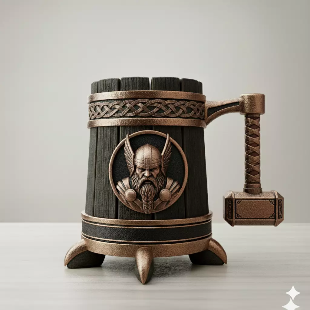 Viking Hammer Can Holder Epic 3D Model STL File 3D print model